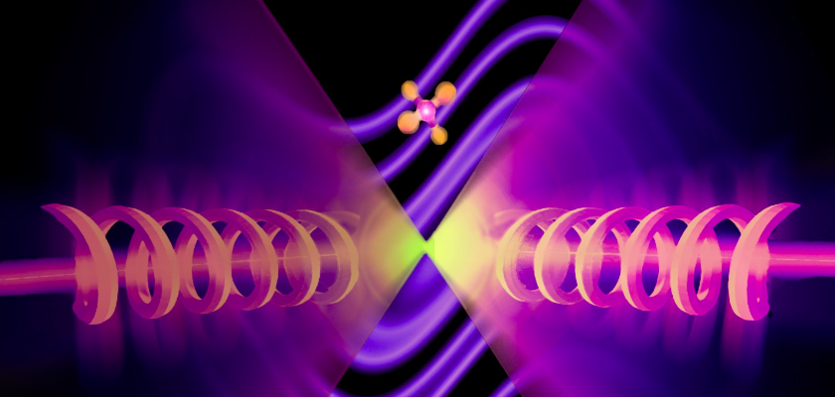 Light can carry its OAM in a vortex turned to the side, similar to how a wheel on a car spins (Image: The University of Warsaw) 