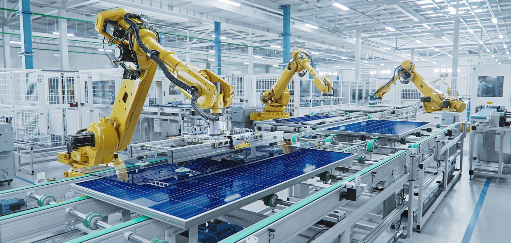 Automated manufacture of solar panels (Credit: IM Imagery/Shutterstock.com)