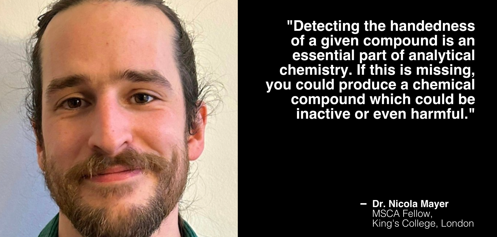Using a chiral vortex to detect molecular chirality could help identify drug candidates