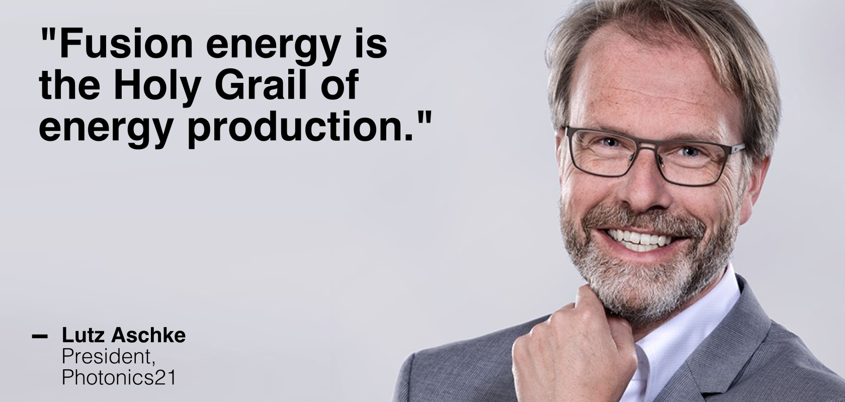 Lutz Aschke President Photonics21 nuclear fusion