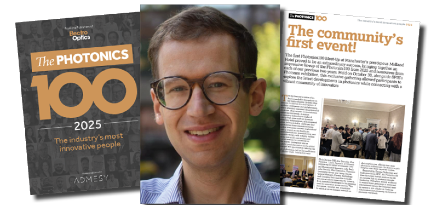 Noah Rubin, Assistant Professor of Electrical and Computer Engineering, University of California San Diego, plus pages from the Photonics100