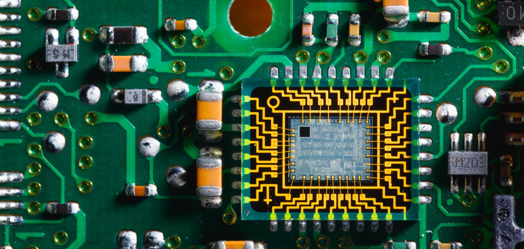nickytok photonic integrated circuit with microarchitecture details. nickytok/shutterstock