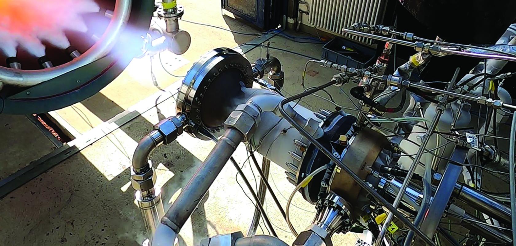 Successful test of laser ignition on the rocket test bench