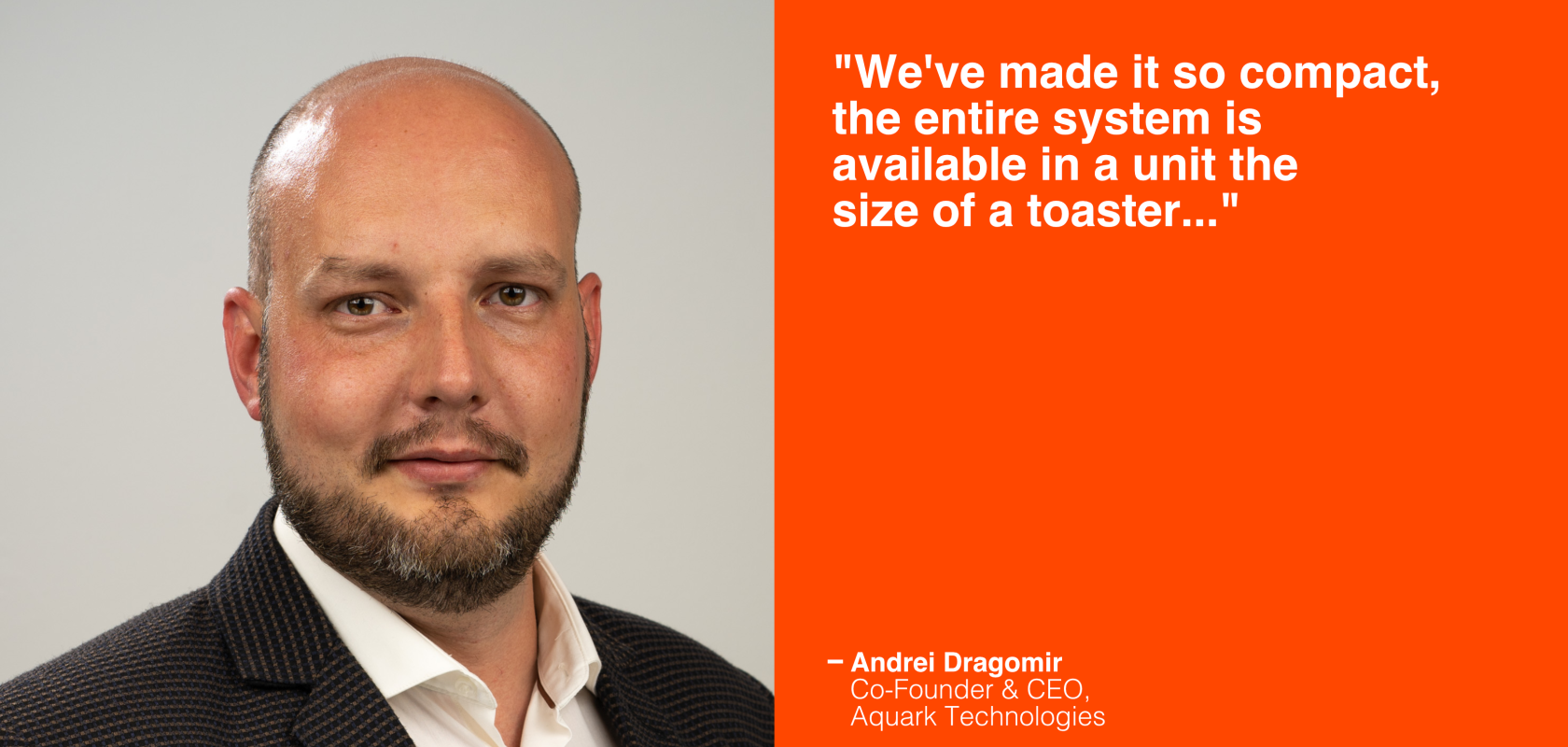 Andrei Dragomir, Aquark Technologies co-founder and CEO