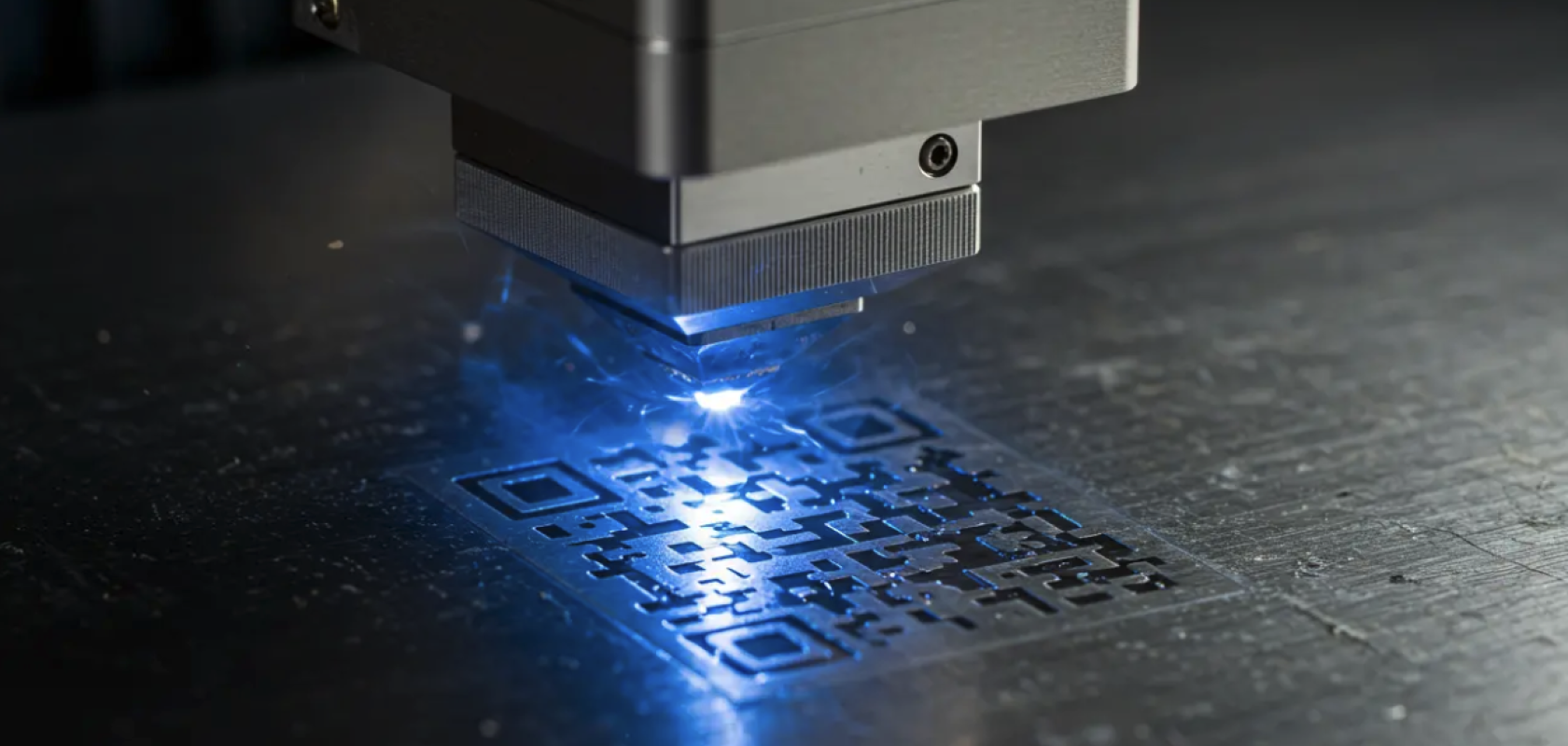 Permanent QR code etching