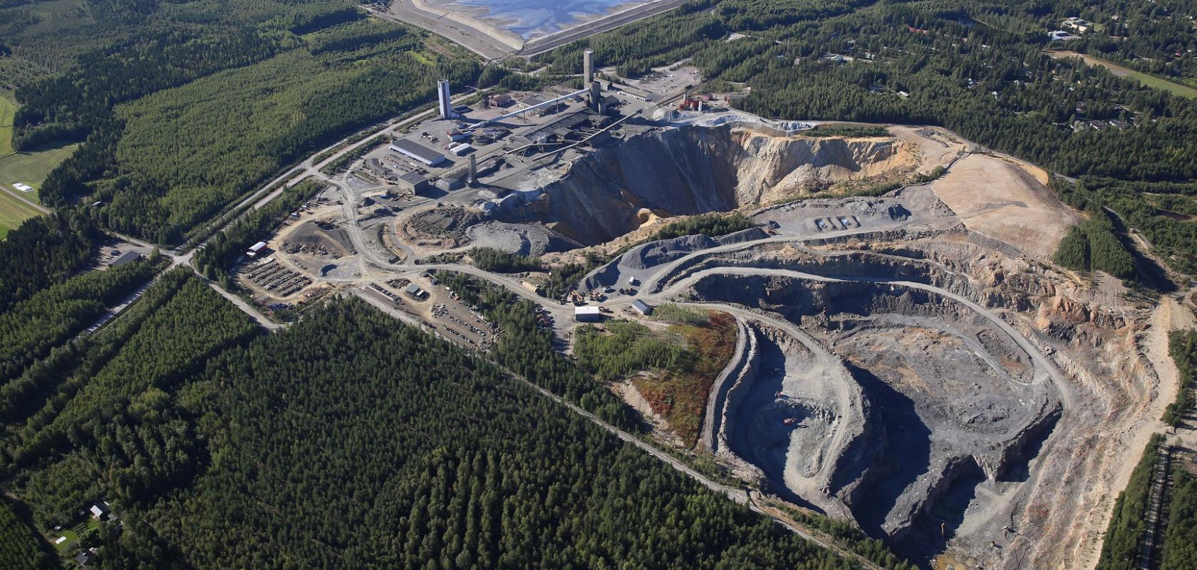 Aerial view of Pyhäsalmi Mine