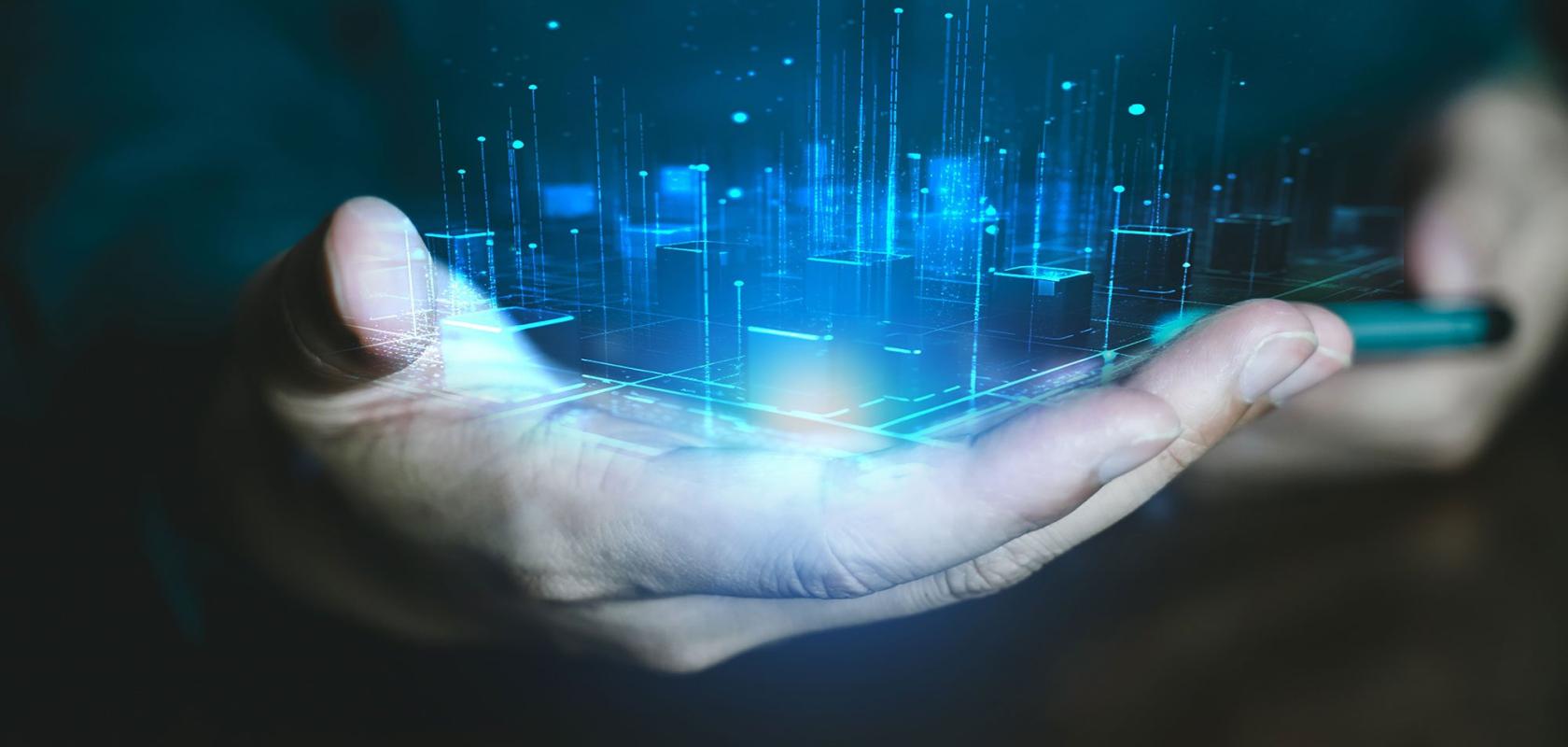holographic display in hand