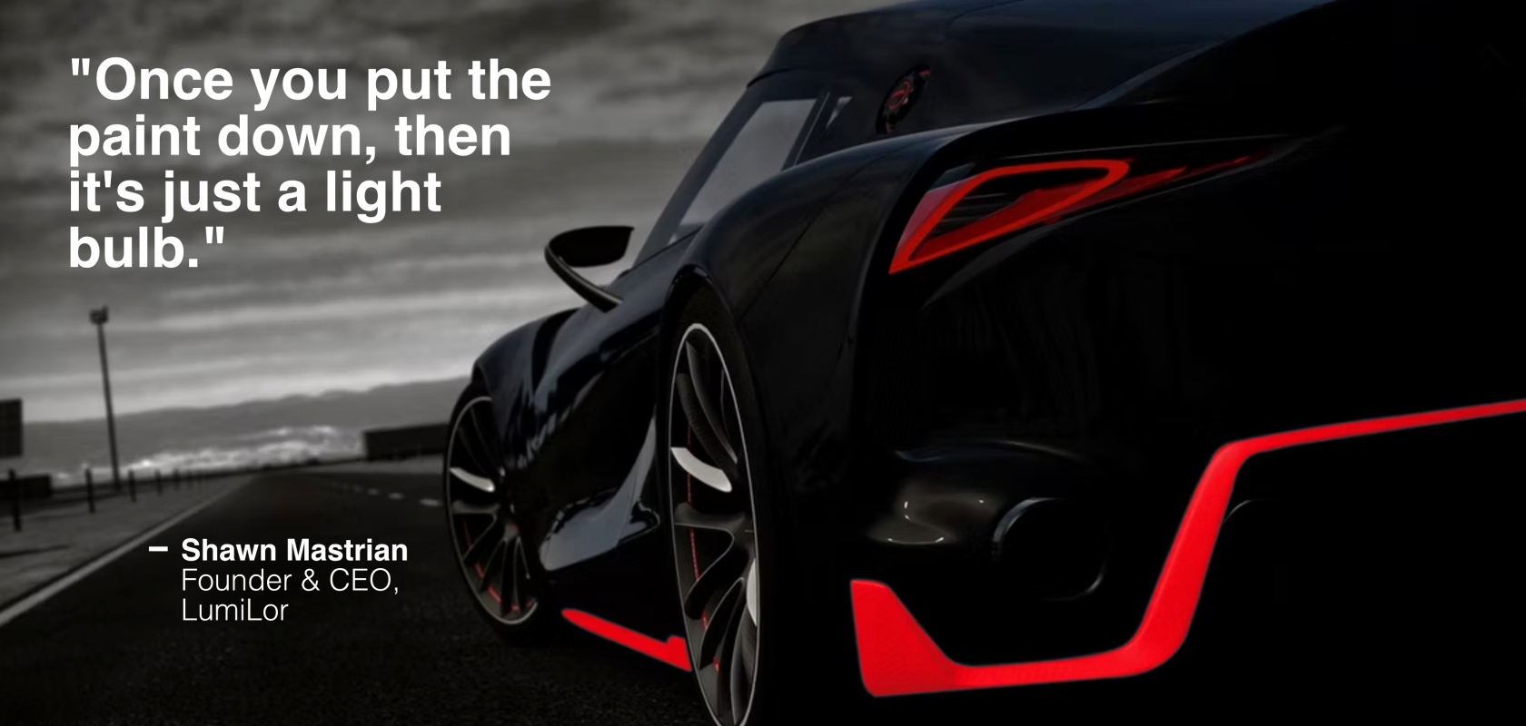 Exterior automotive light-up paint