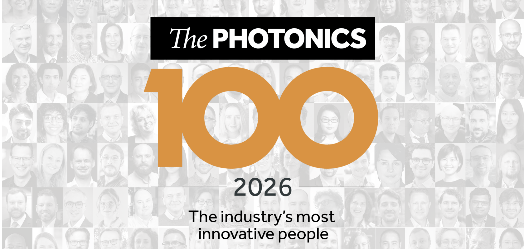 Photonics 100 faces and logo