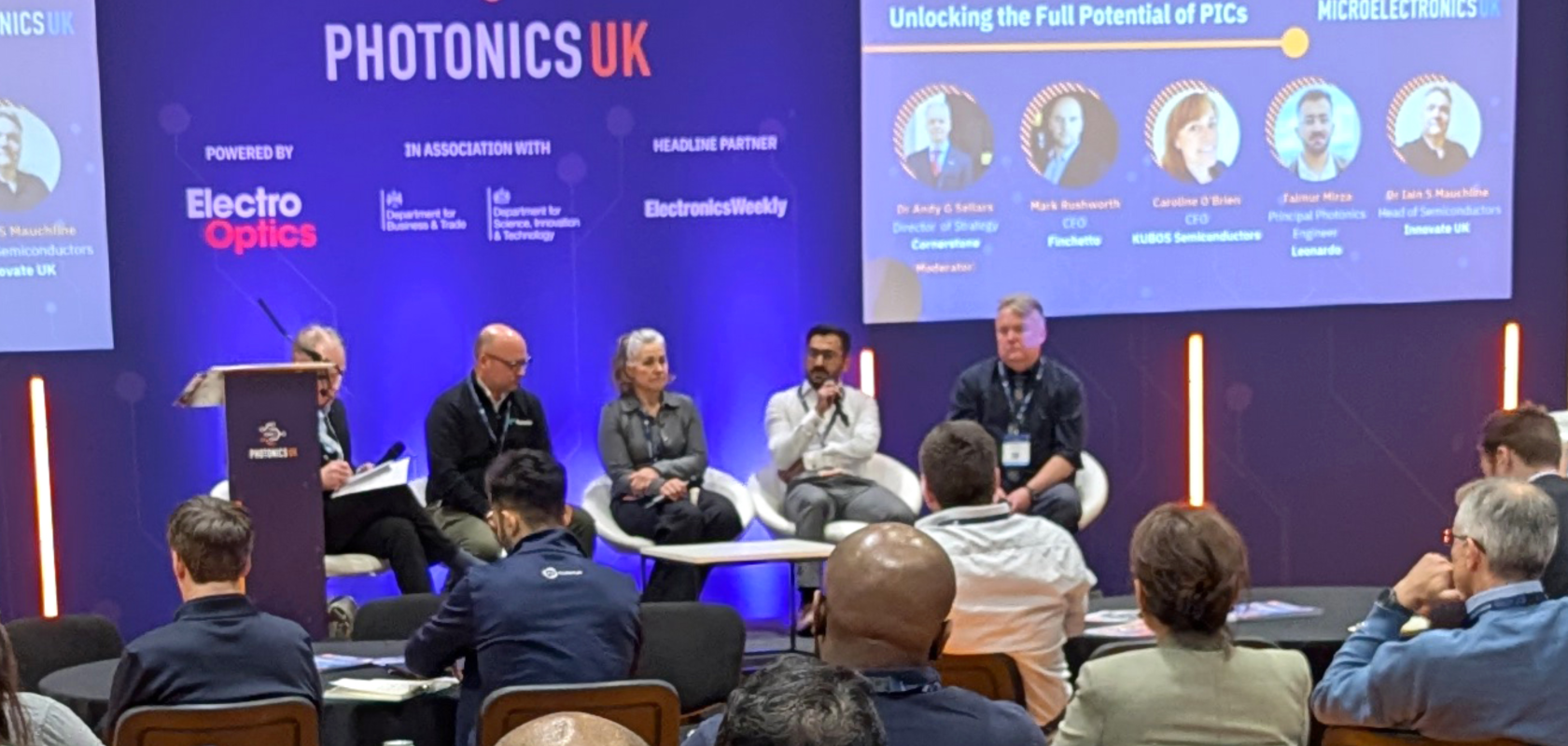 (l-r): Andy Sellars – Cornerstone, Mark Rushworth – Finchetto, Caroline O'Brien – CSA Catapult, Taimur Mirza – Leonardo and Iain Mauchline – Innovate UK