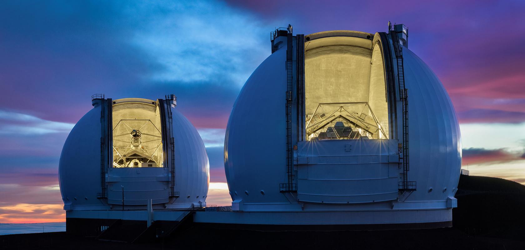 Keck 1 and Keck 2 at Maunakea, Hawai'i