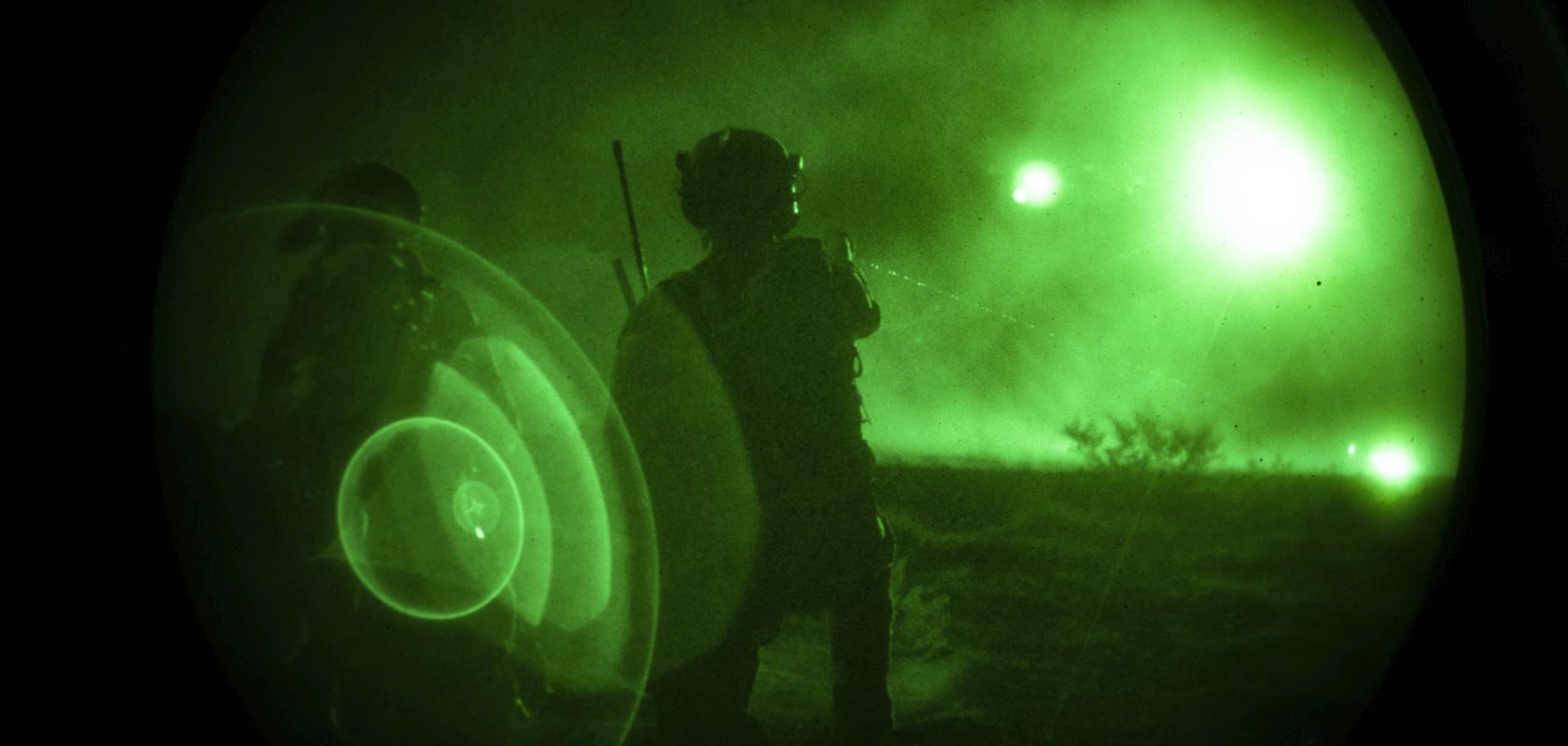 infrared laser in use