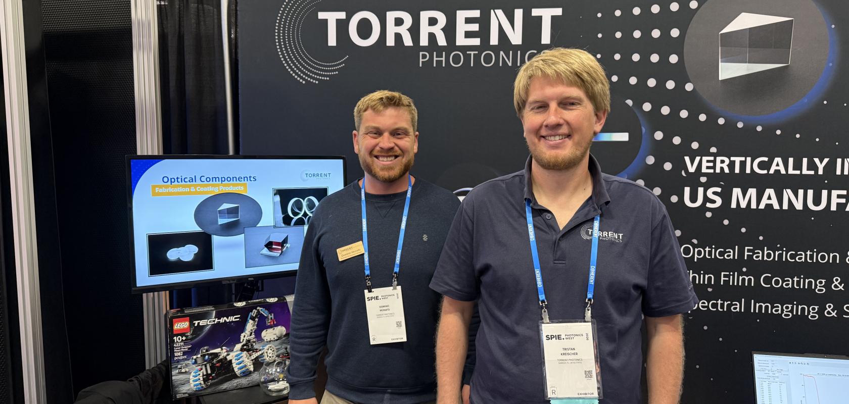 Dominic Monafo, Business Development Manager (left) and Director of Engineering Tristan Kreischer, from Torrent Photonics