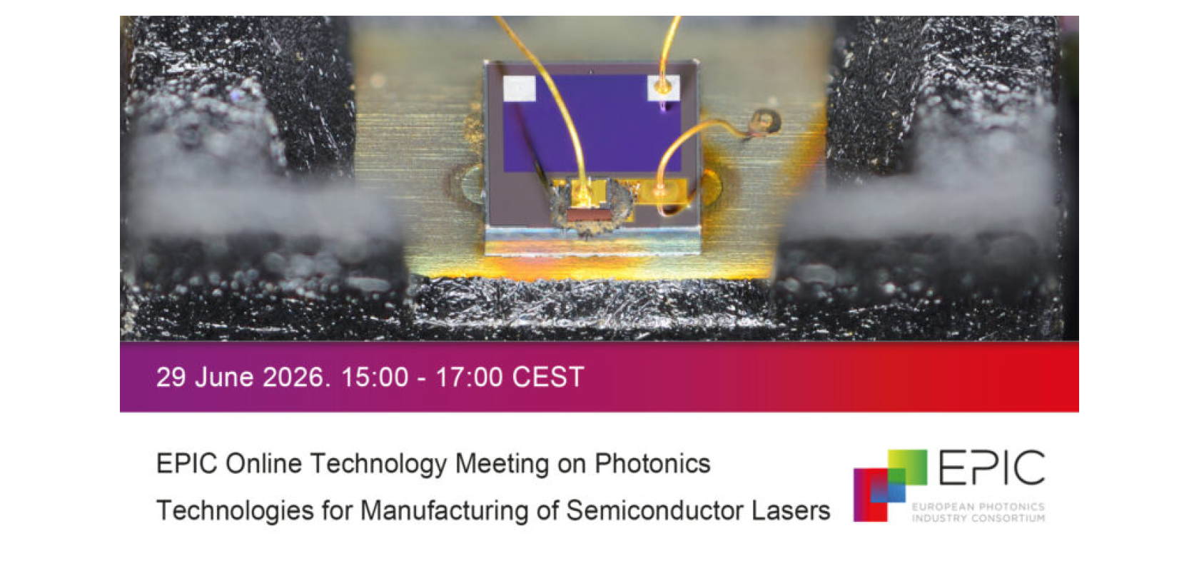 EPIC Online Technology Meeting on Photonics Technologies for Manufacturing of Semiconductor Lasers logo