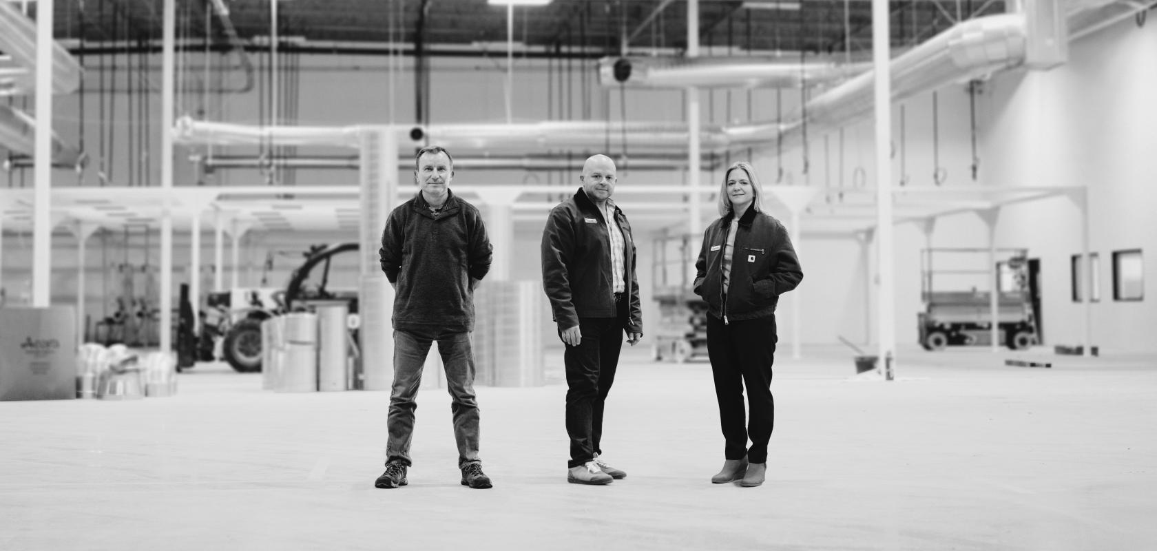 Inertia Enterprises Founders Mike Dunne (l) and Annie Kritcher (r) with CEO Jeff Lawson (c)