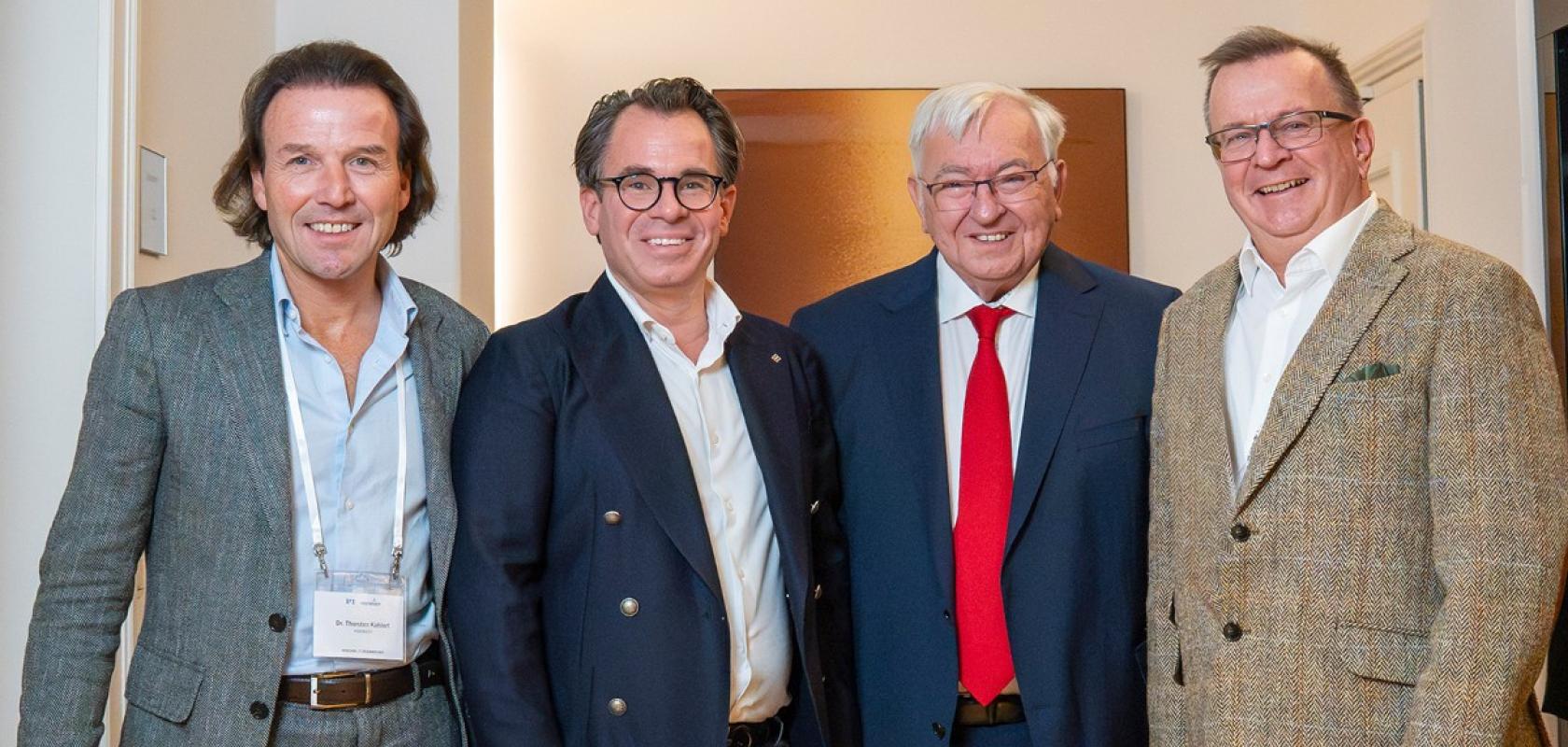 Dr Thorsten Kahlert, CEO HOERBIGER; Markus Spanner, CEO, PI; Dr Karl Spanner, Founder, PI; and Dr Martin Komischke, Chairman of the Board of Directors, HOERBIGER