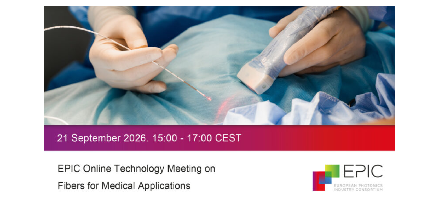 EPIC Online Technology Meeting on Fibers for Medical Applications logo