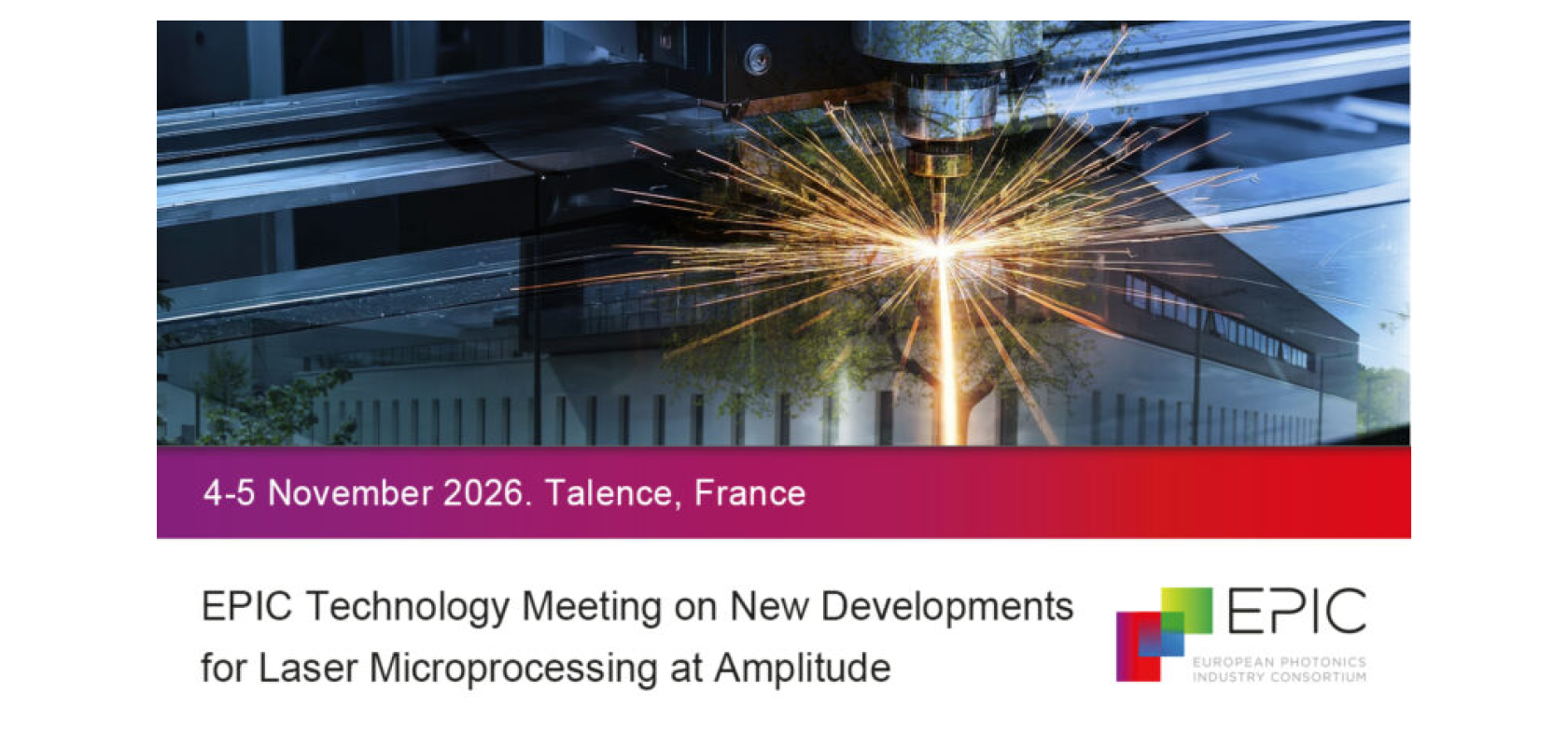 EPIC Technology Meeting on New Developments for Laser Microprocessing at Amplitude logo