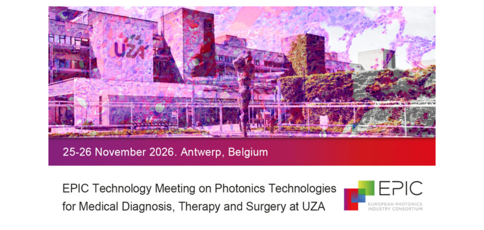 EPIC Technology Meeting on Photonics Technologies for Medical Diagnosis, Therapy and Surgery at University Hospital Antwerp logo
