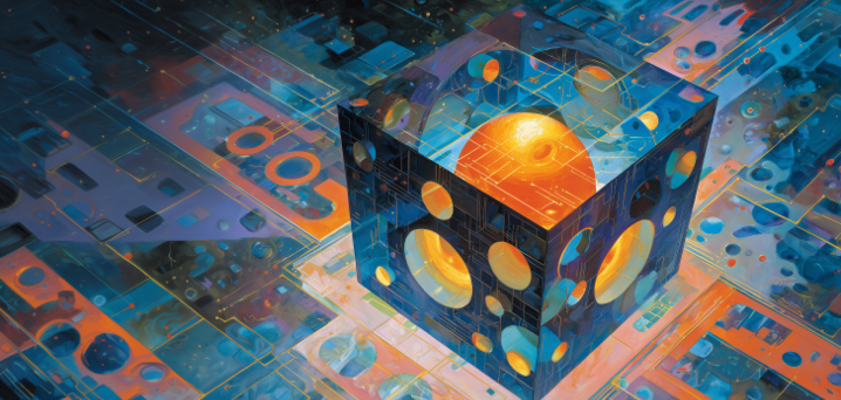 Graphic representing photonics packaging