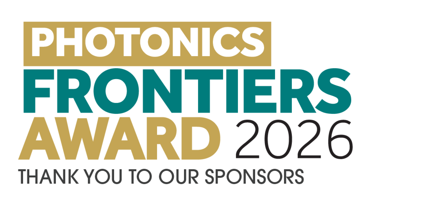 The Photonics Frontiers Award 2026 - Thank You To Our Sponsors