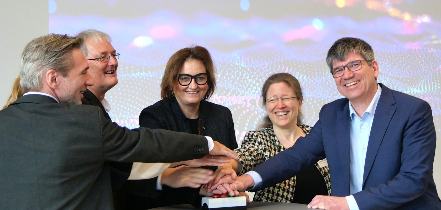 Prof Sebastian Pokutta, Dr Kathrin Rose, Prof Christof Schütte, Dr Ina Cyborra, Saskia Vormfelde and Prof Bernd Rech