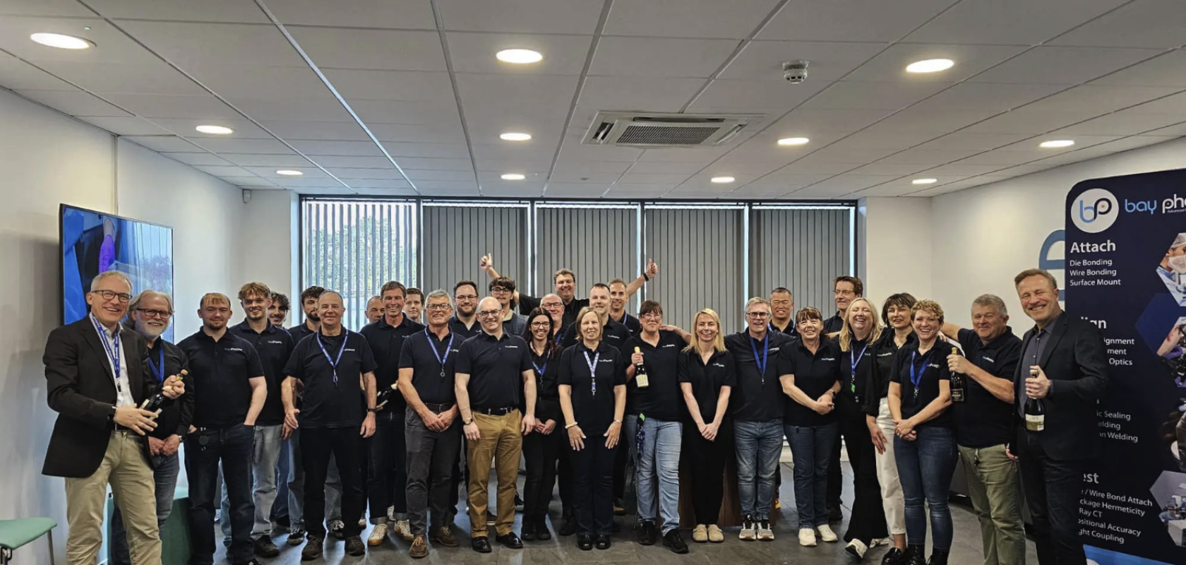 Celebrations for the Bay Photonics team
