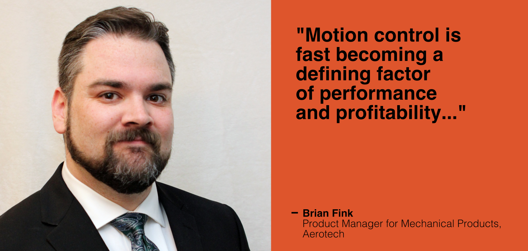 Brian Fink, Product Manager for Mechanical Products