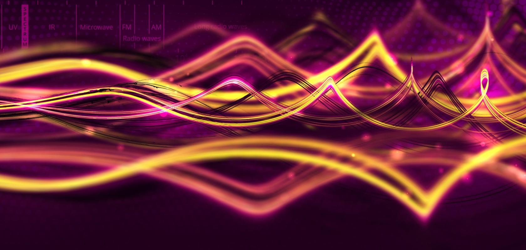 Light waves, including in the infrared range.