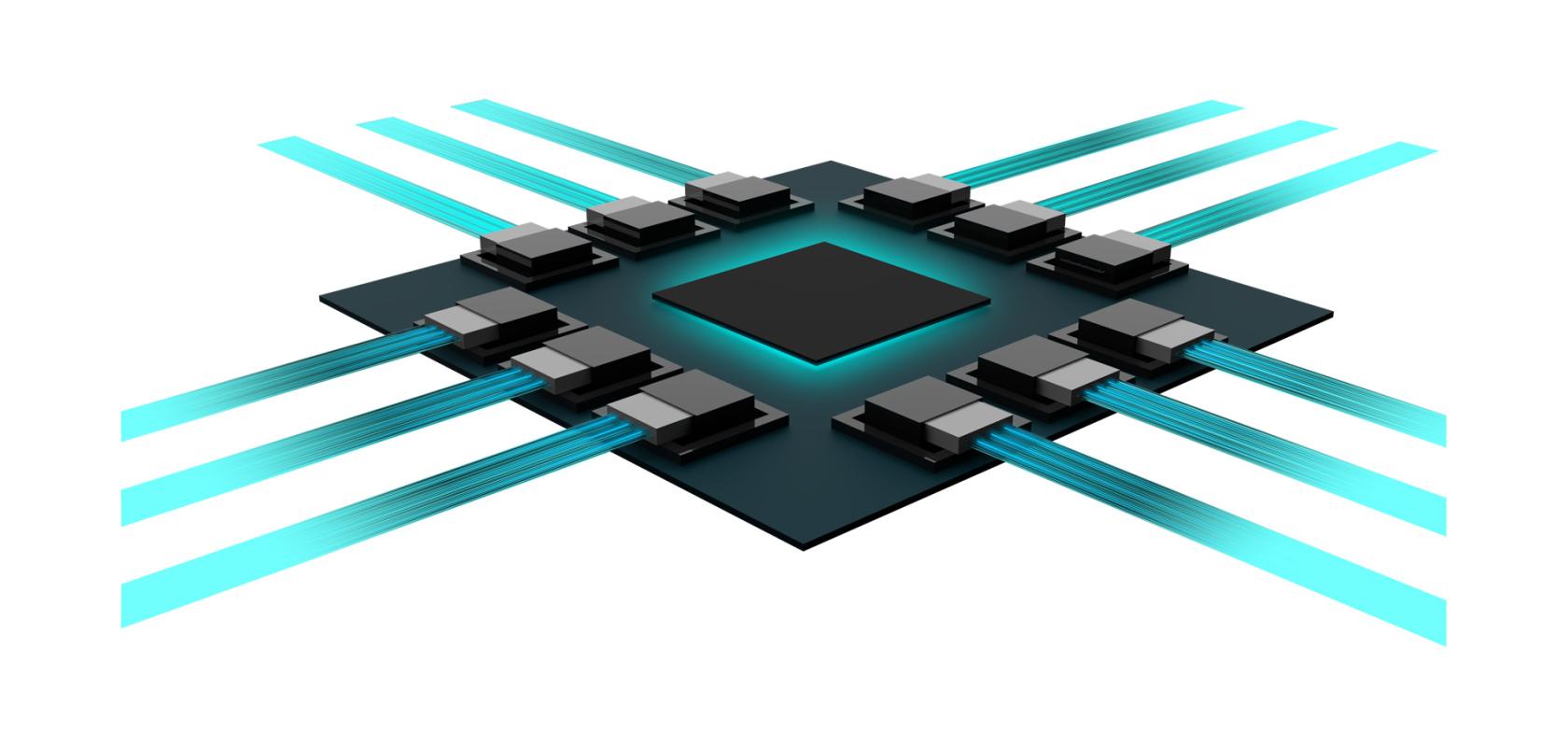 Coherent co-packaged optics illustration