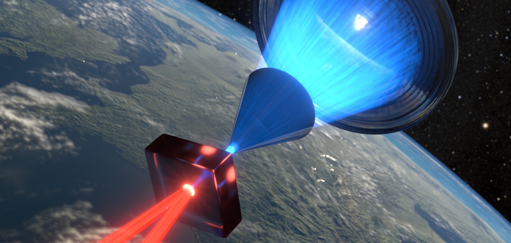 Conceptual artwork of generating quantum entanglement from sunlight