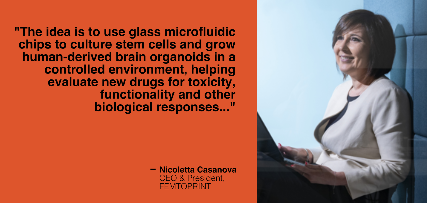 Nicoletta Casanova, CEO and President of FEMTOPRINT