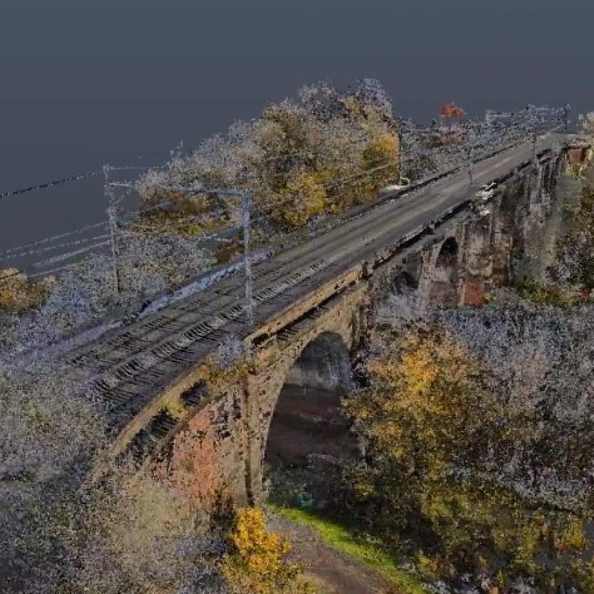 Lidar railway viaduct