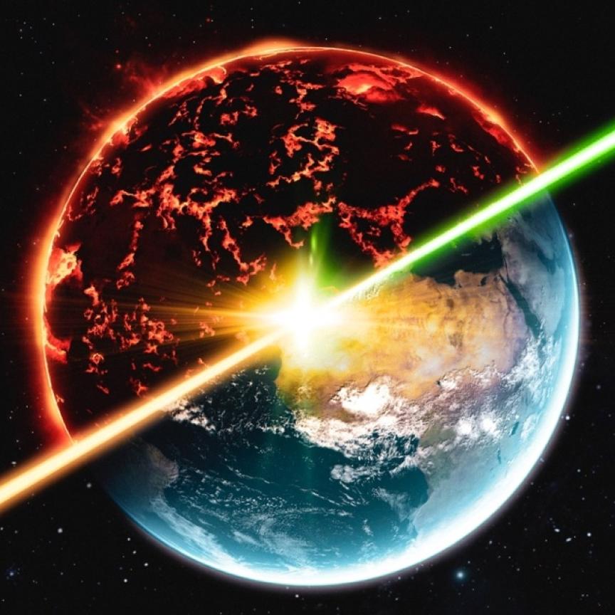 Magma ocean lasers