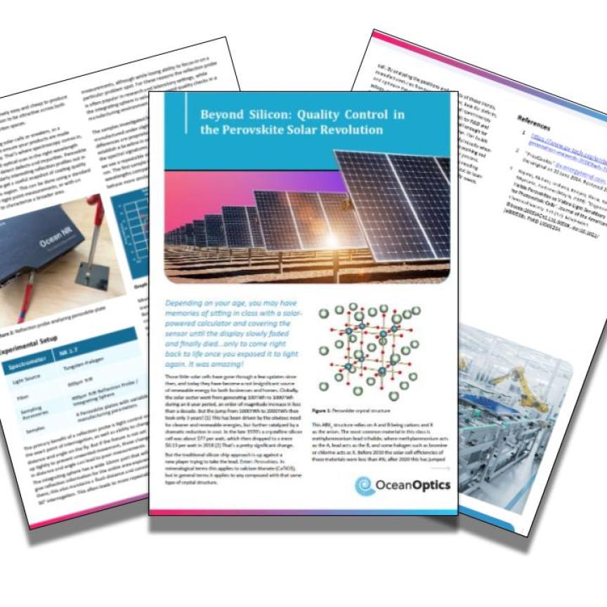 NIR spectroscopy solutions for perovskite solar cell