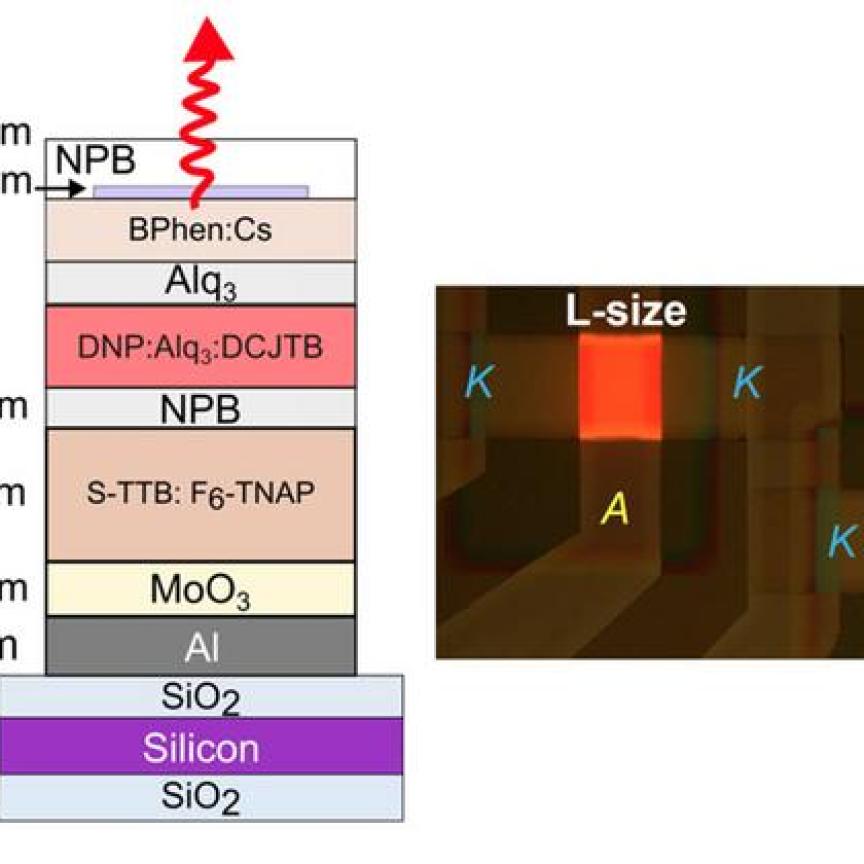 OLED data trasmission schematic and image