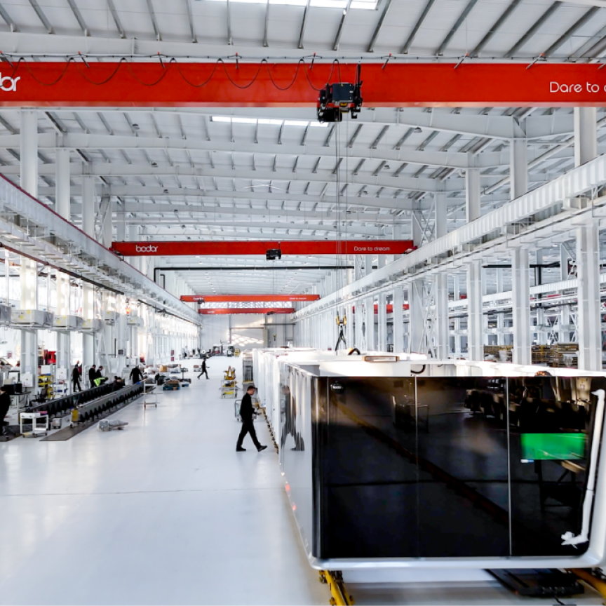 Production lines in Bodor Laser's smart factory