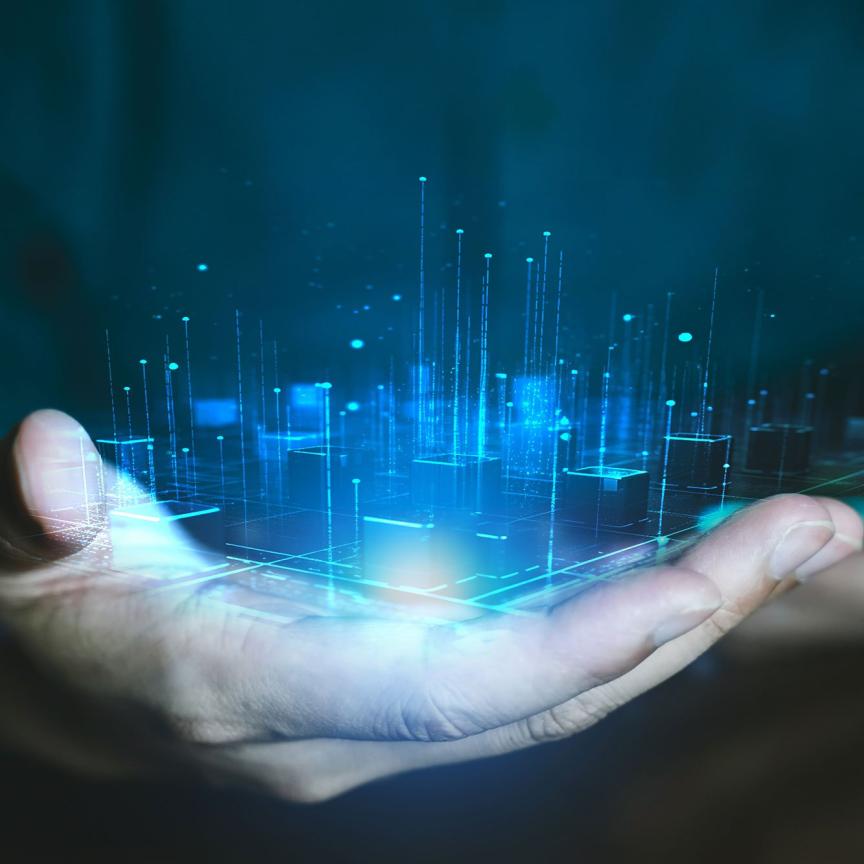 holographic display in hand