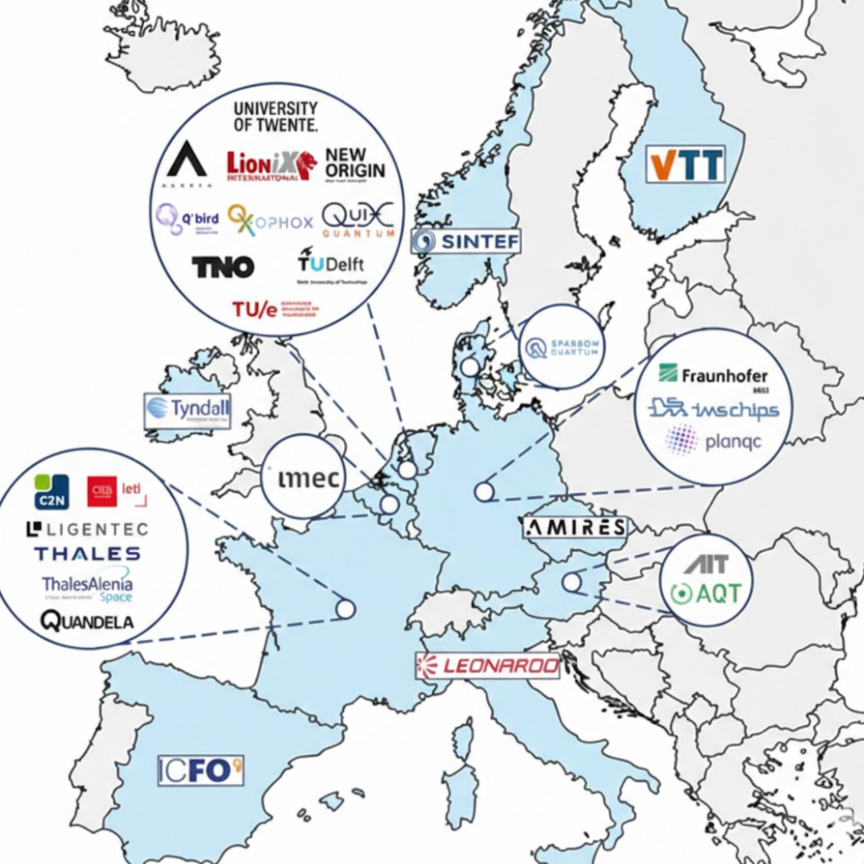 Organisations involved in European Photonics for Quantum pilot line
