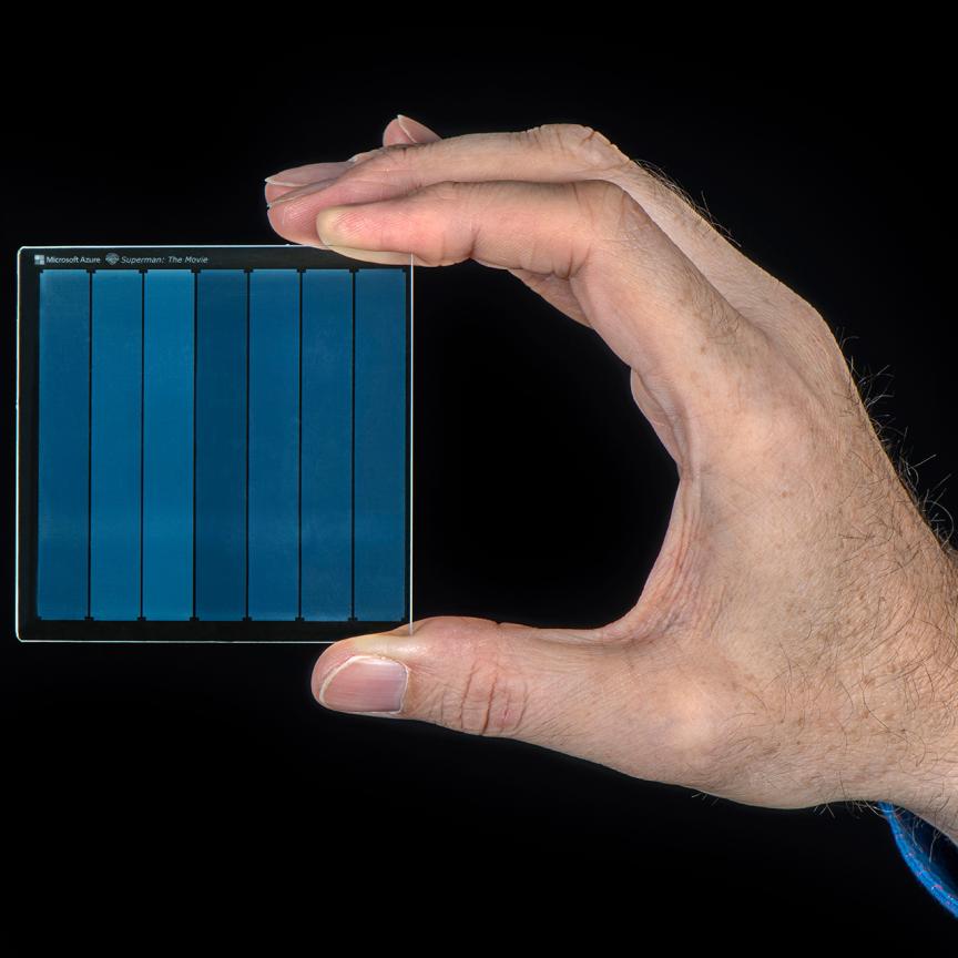 'Superman' movie stored on drink coaster-sized glass