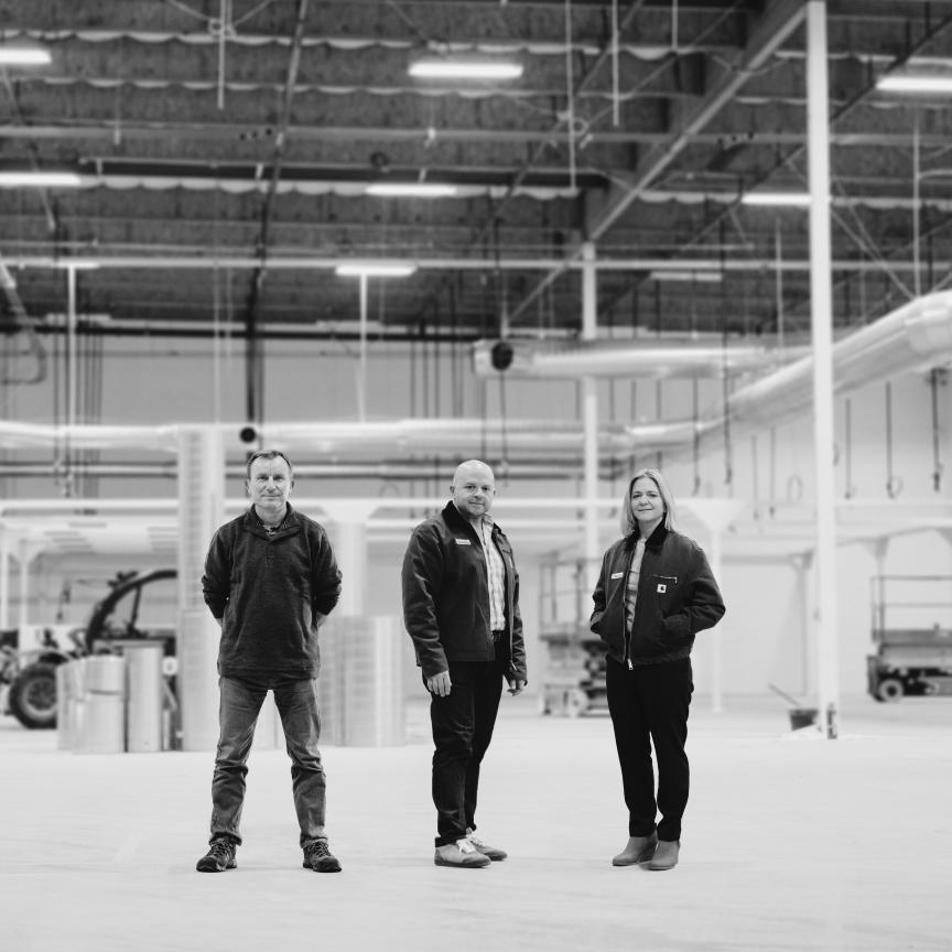 Inertia Enterprises Founders Mike Dunne (l) and Annie Kritcher (r) with CEO Jeff Lawson (c)