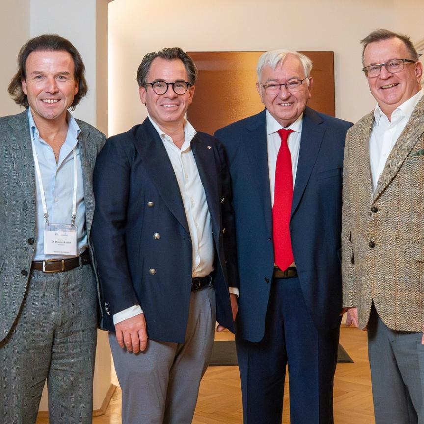 Dr Thorsten Kahlert, CEO HOERBIGER; Markus Spanner, CEO, PI; Dr Karl Spanner, Founder, PI; and Dr Martin Komischke, Chairman of the Board of Directors, HOERBIGER