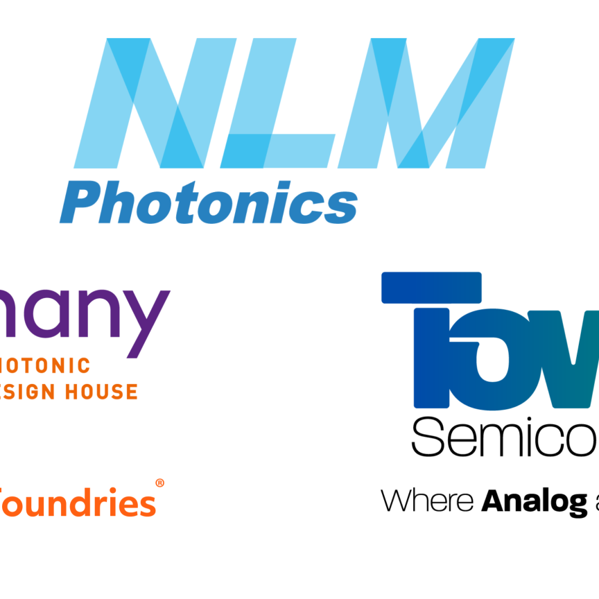 NLM Photonics, Epiphany Design, GlobalFoundries and Tower Semiconductor logos