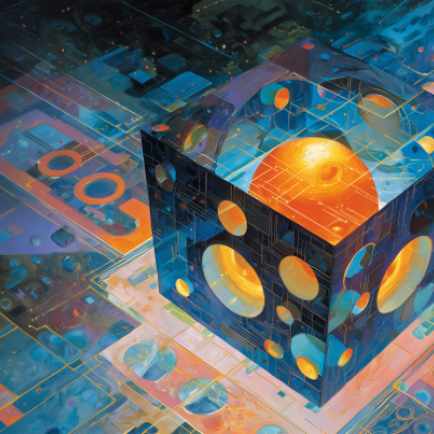 Graphic representing photonics packaging