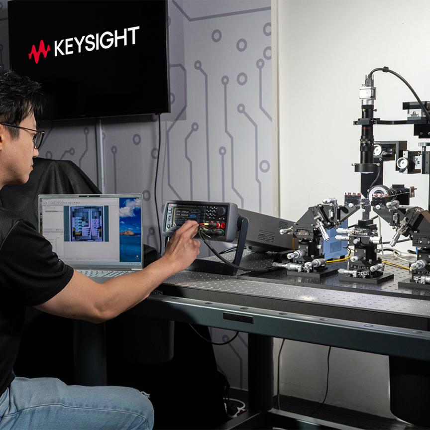 Student learning at Keysight’s semiconductor teaching lab