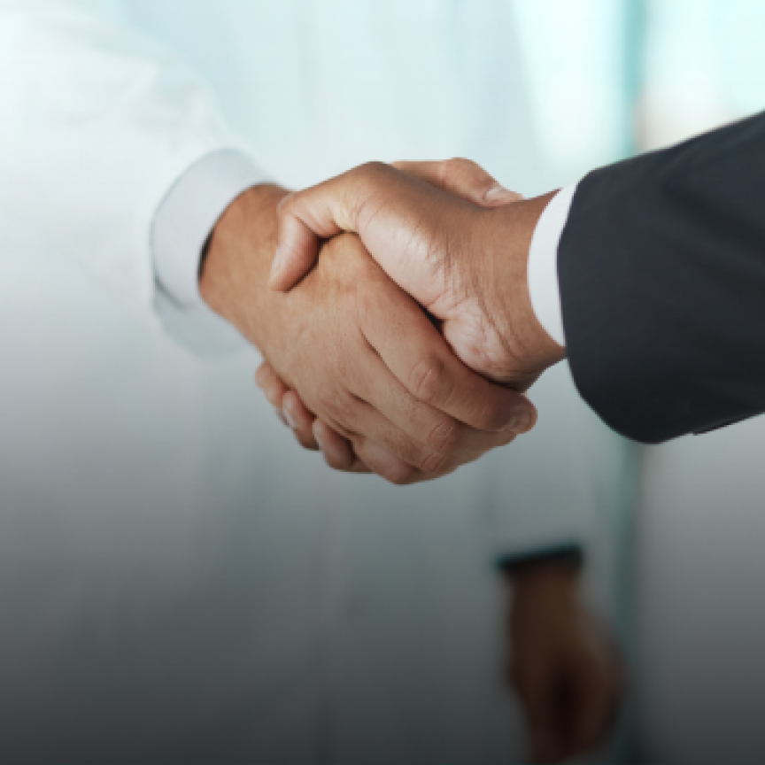 Handshake on a business deal