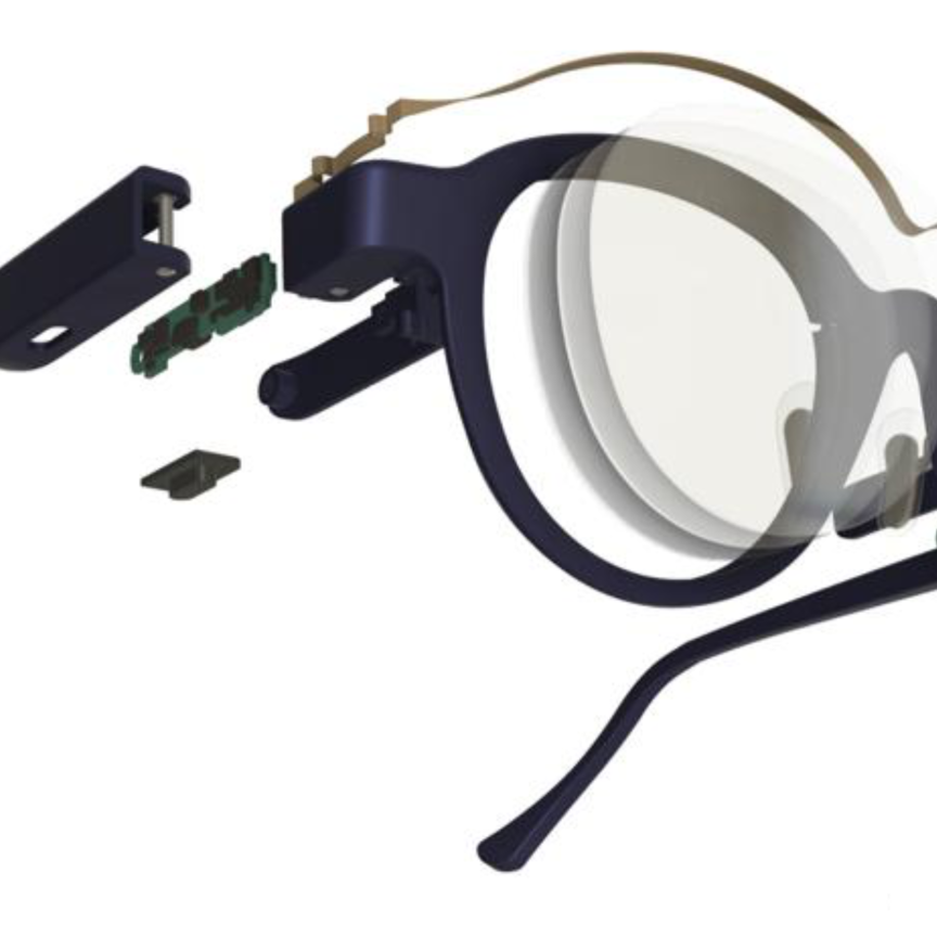 Morrow Eyewear smart glasses design with VCSEL laser eye-tracking