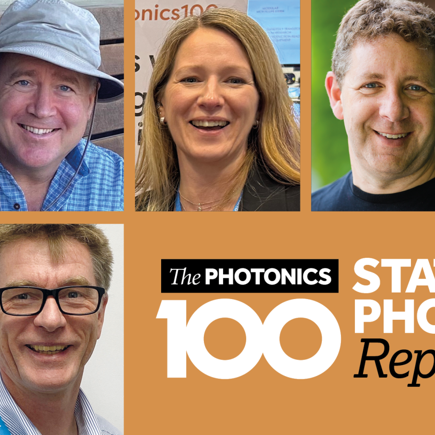 Faces from the Photonics100 above a logo for the State of Photonics 2026 report