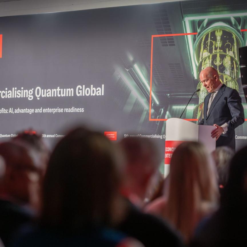 Lord William Hague speaking at Commercialising Quantum Global 2026