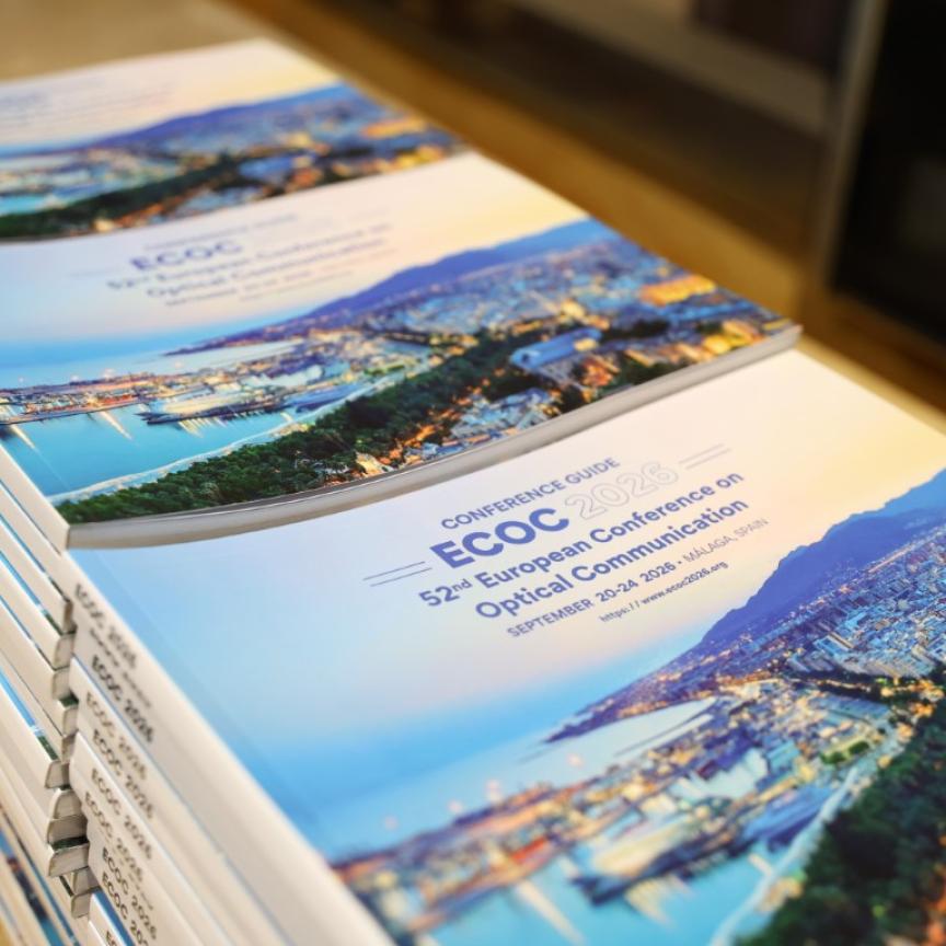 ECOC 2026 brochure in stacks during the event